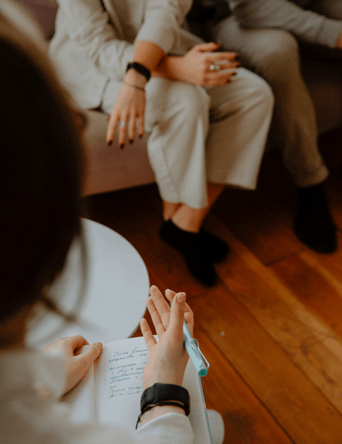 Couples in therapy with therapist
